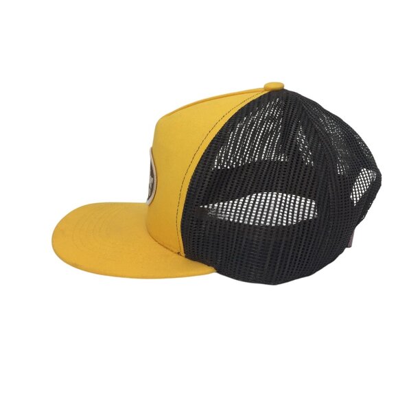 VTG Whiteknuckler Brand Trucker Hat Snapback Baseball Cap Mesh Yellow Brown USA - Picture 3 of 7